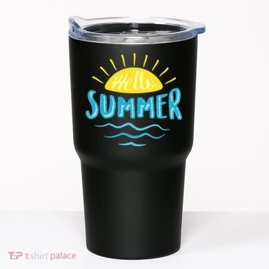 Hello Summer Sunset Ocean Wave Tumbler