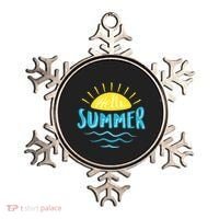 Hello Summer Sunset Ocean Wave Ornament thumb 0