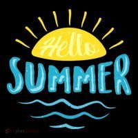 Hello Summer Sunset Ocean Wave Ornament thumb 1