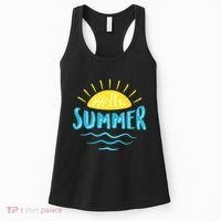 Hello Summer Sunset Ocean Wave Women's Tank Top thumb 0