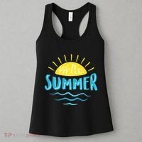 Hello Summer Sunset Ocean Wave Women's Tank Top thumb 3