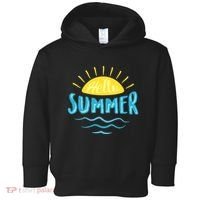 Hello Summer Sunset Ocean Wave Toddler Hoodie thumb 0