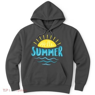 Hello Summer Sunset Ocean Wave Hoodie