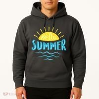 Hello Summer Sunset Ocean Wave Hoodie thumb 2
