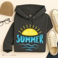 Hello Summer Sunset Ocean Wave Hoodie thumb 4
