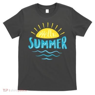 Hello Summer Sunset Ocean Wave T-Shirt
