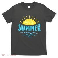 Hello Summer Sunset Ocean Wave T-Shirt thumb 0