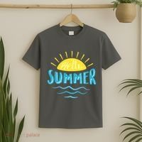 Hello Summer Sunset Ocean Wave T-Shirt thumb 2