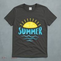 Hello Summer Sunset Ocean Wave T-Shirt thumb 5