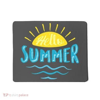Hello Summer Sunset Ocean Wave Mousepad