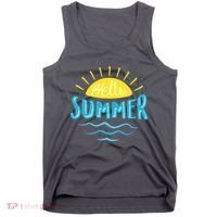 Hello Summer Sunset Ocean Wave Tank Top thumb 0