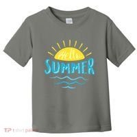 Hello Summer Sunset Ocean Wave Toddler T-Shirt thumb 0