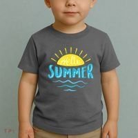 Hello Summer Sunset Ocean Wave Toddler T-Shirt thumb 2