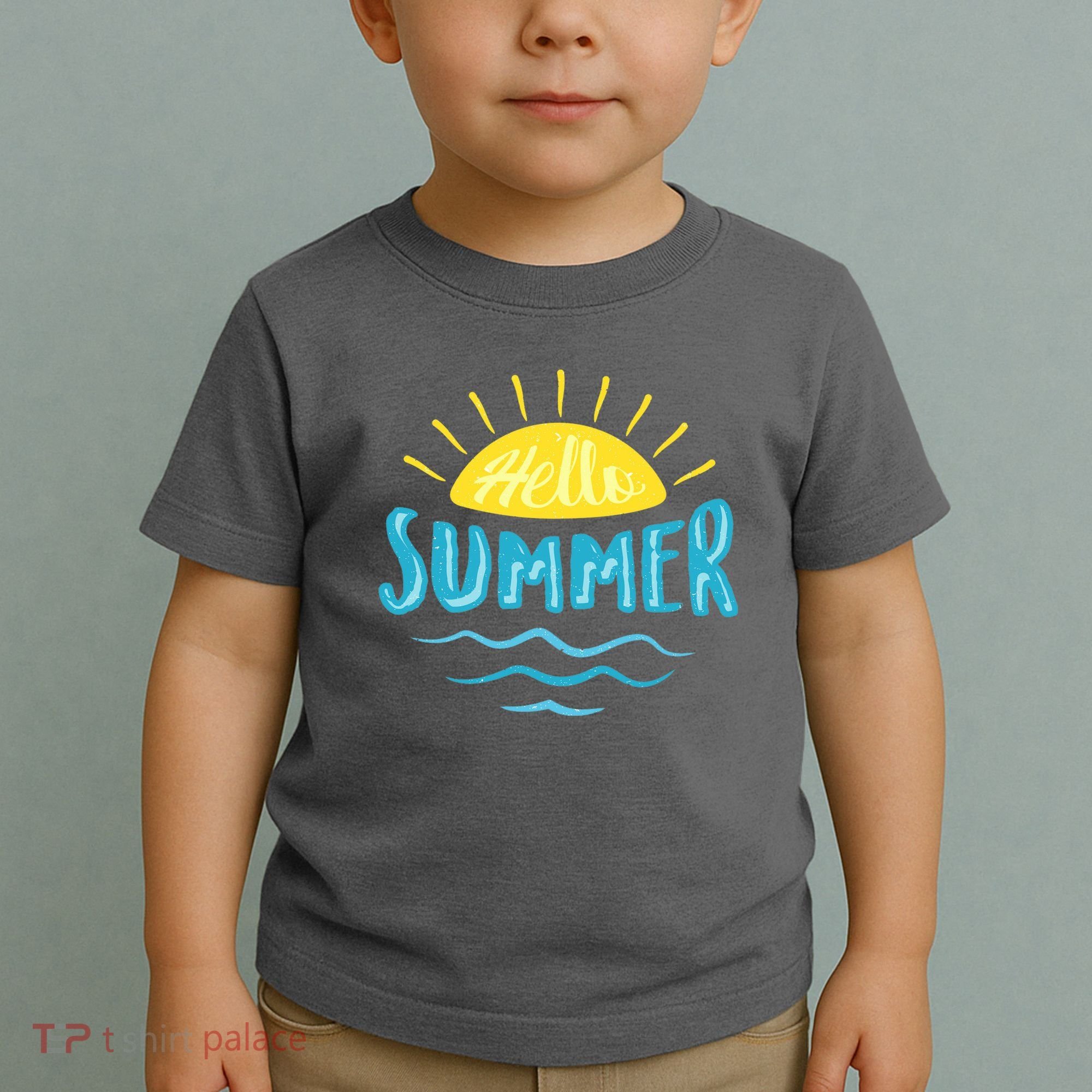 Hello Summer Sunset Ocean Wave Toddler T-Shirt