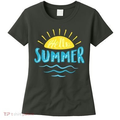 Hello Summer Sunset Ocean Wave Women's T-Shirt