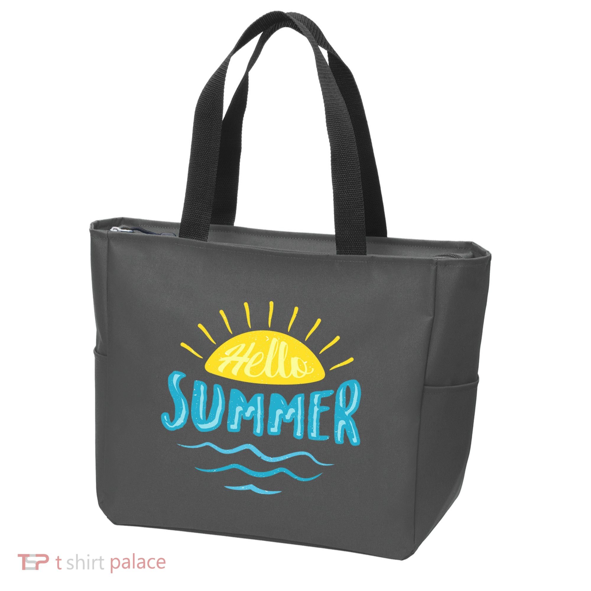Hello Summer Sunset Ocean Wave Tote Bag
