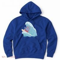 Hippo Surfing Surf Hippopotamus Wave Ocean Beach Gift Hoodie thumb 0