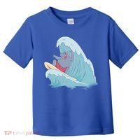 Hippo Surfing Surf Hippopotamus Wave Ocean Beach Gift Toddler T-Shirt thumb 0