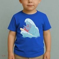 Hippo Surfing Surf Hippopotamus Wave Ocean Beach Gift Toddler T-Shirt thumb 2