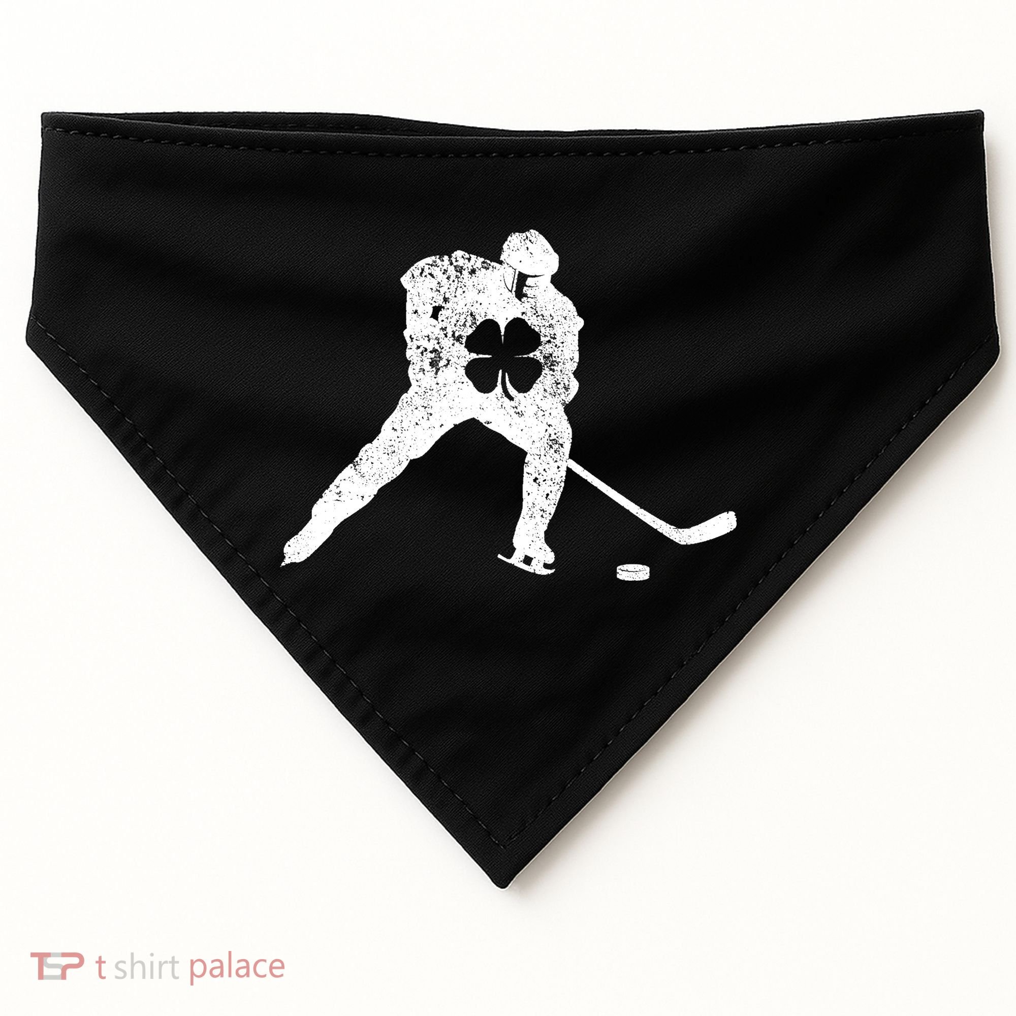 Hockey Shamrock St. Patrick's Day Saint Paddy's Irish Boy USA-Made Doggie Bandana