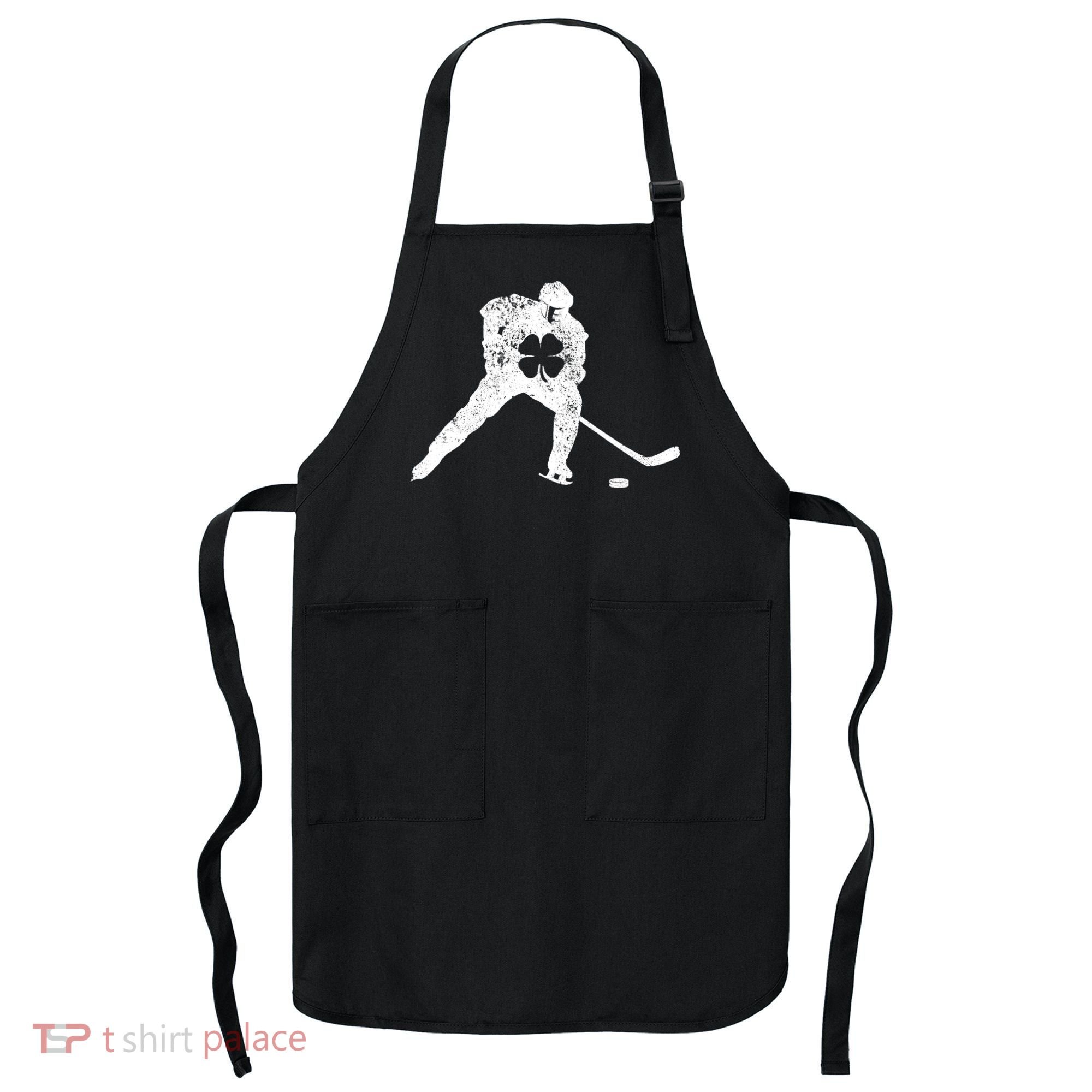 Hockey Shamrock St. Patrick's Day Saint Paddy's Irish Boy Apron