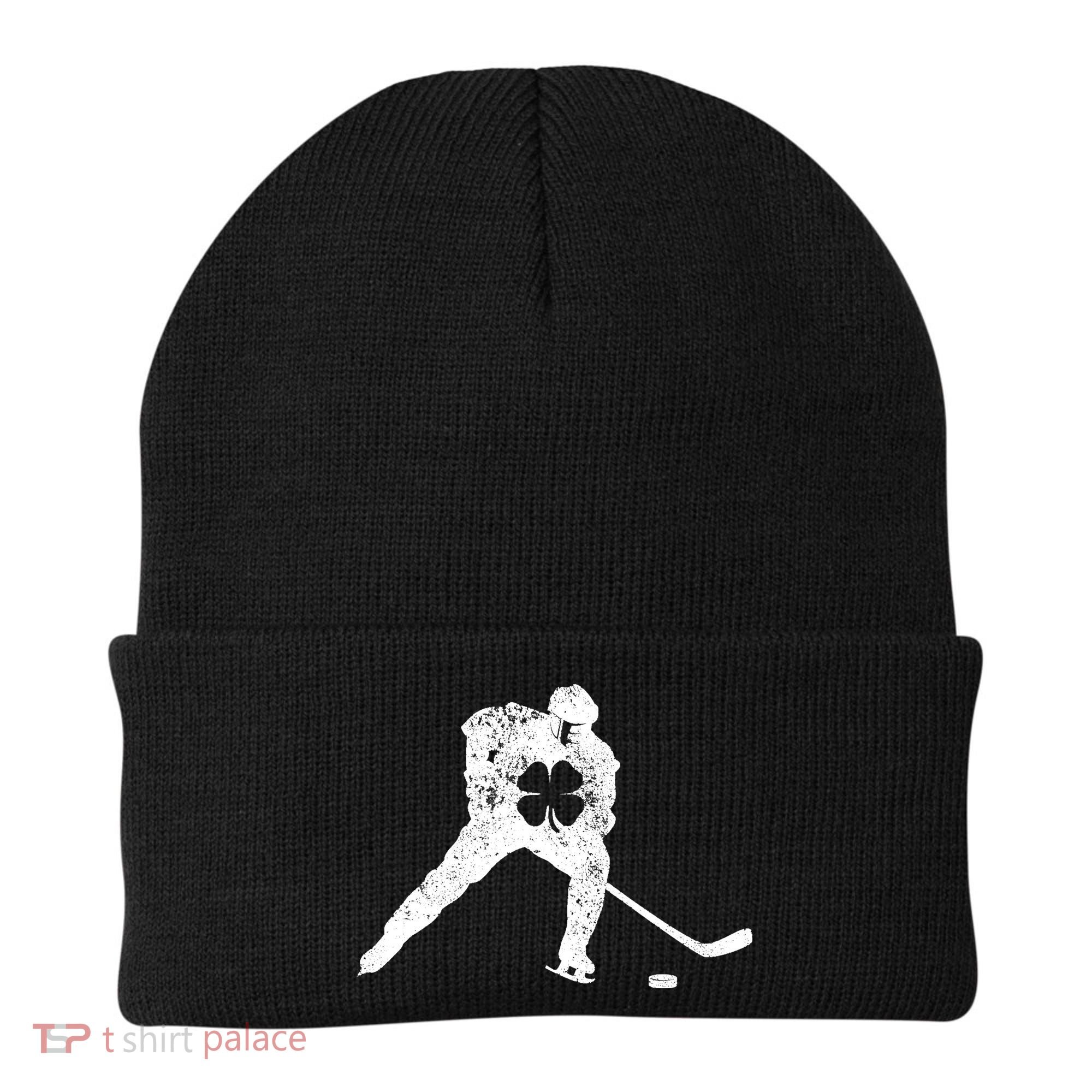 Hockey Shamrock St. Patrick's Day Saint Paddy's Irish Boy Beanie