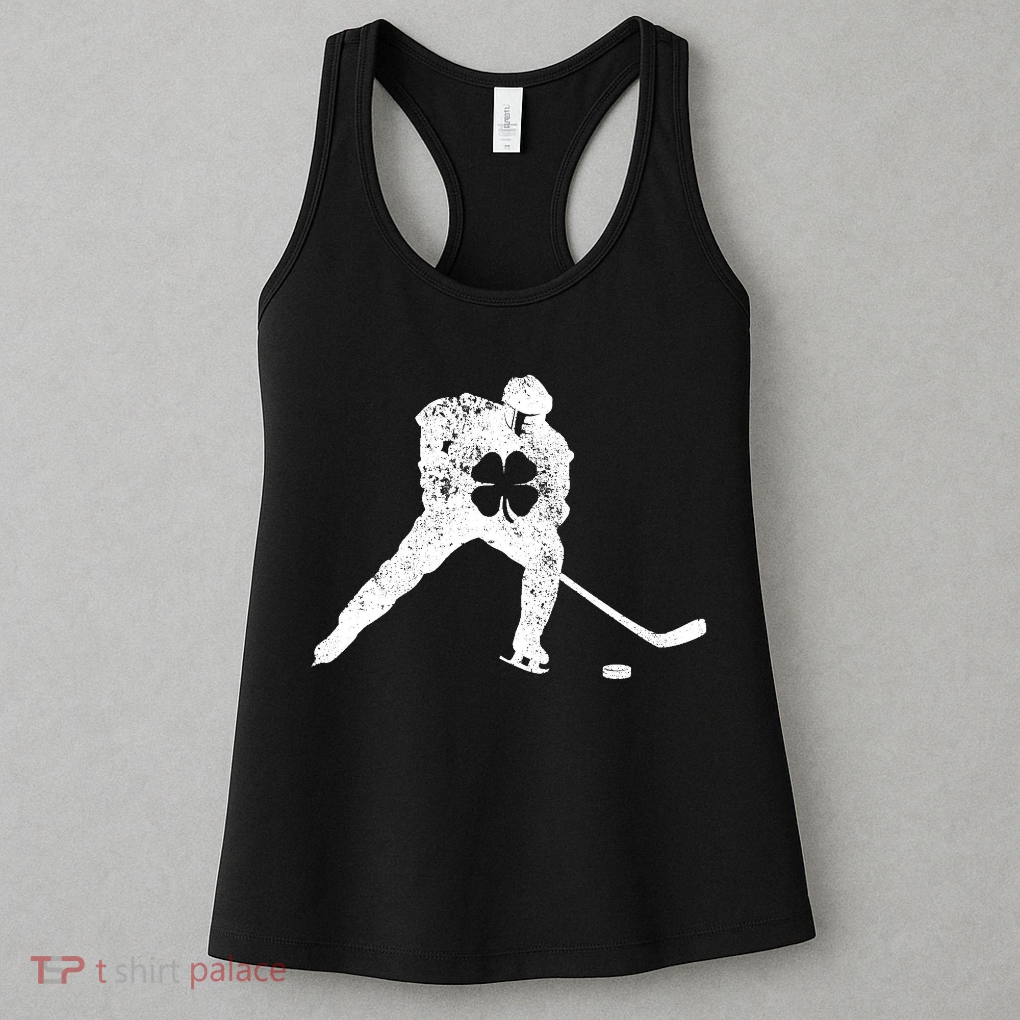 Hockey Shamrock St. Patrick's Day Saint Paddy's Irish Boy Women's Tank Top