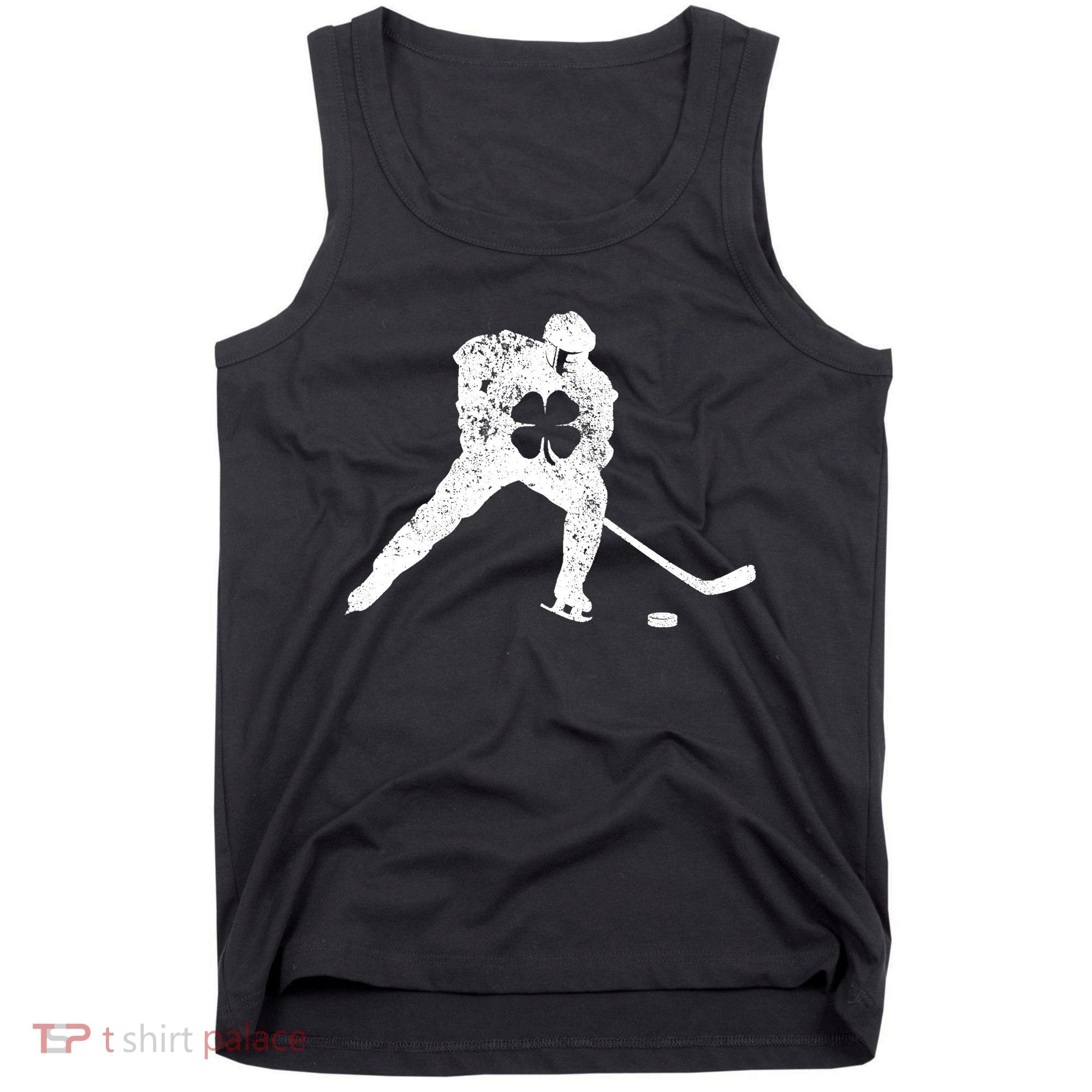 Hockey Shamrock St. Patrick's Day Saint Paddy's Irish Boy Tank Top
