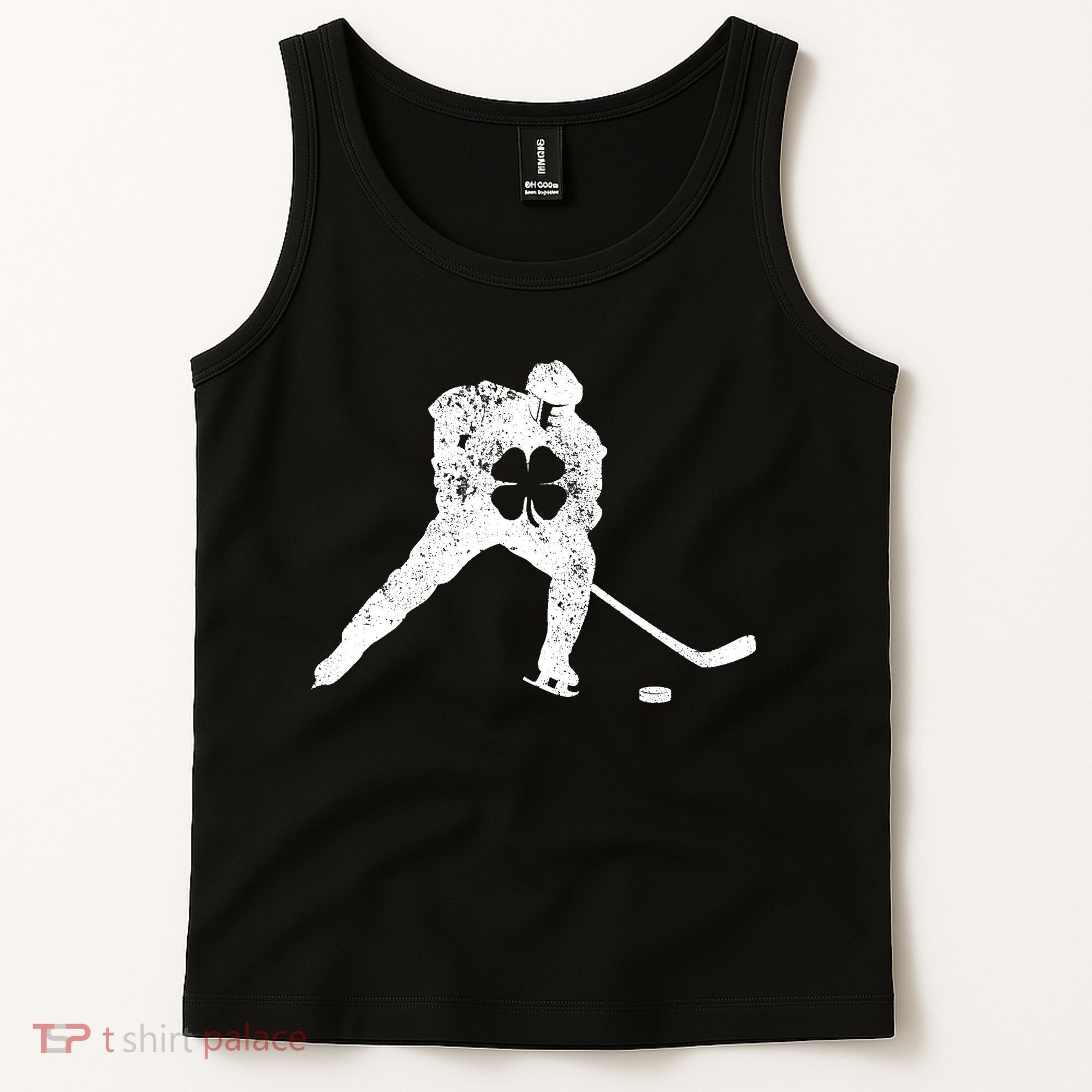 Hockey Shamrock St. Patrick's Day Saint Paddy's Irish Boy Tank Top