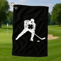 Hockey Shamrock St. Patrick's Day Saint Paddy's Irish Boy Golf Towel thumb 1