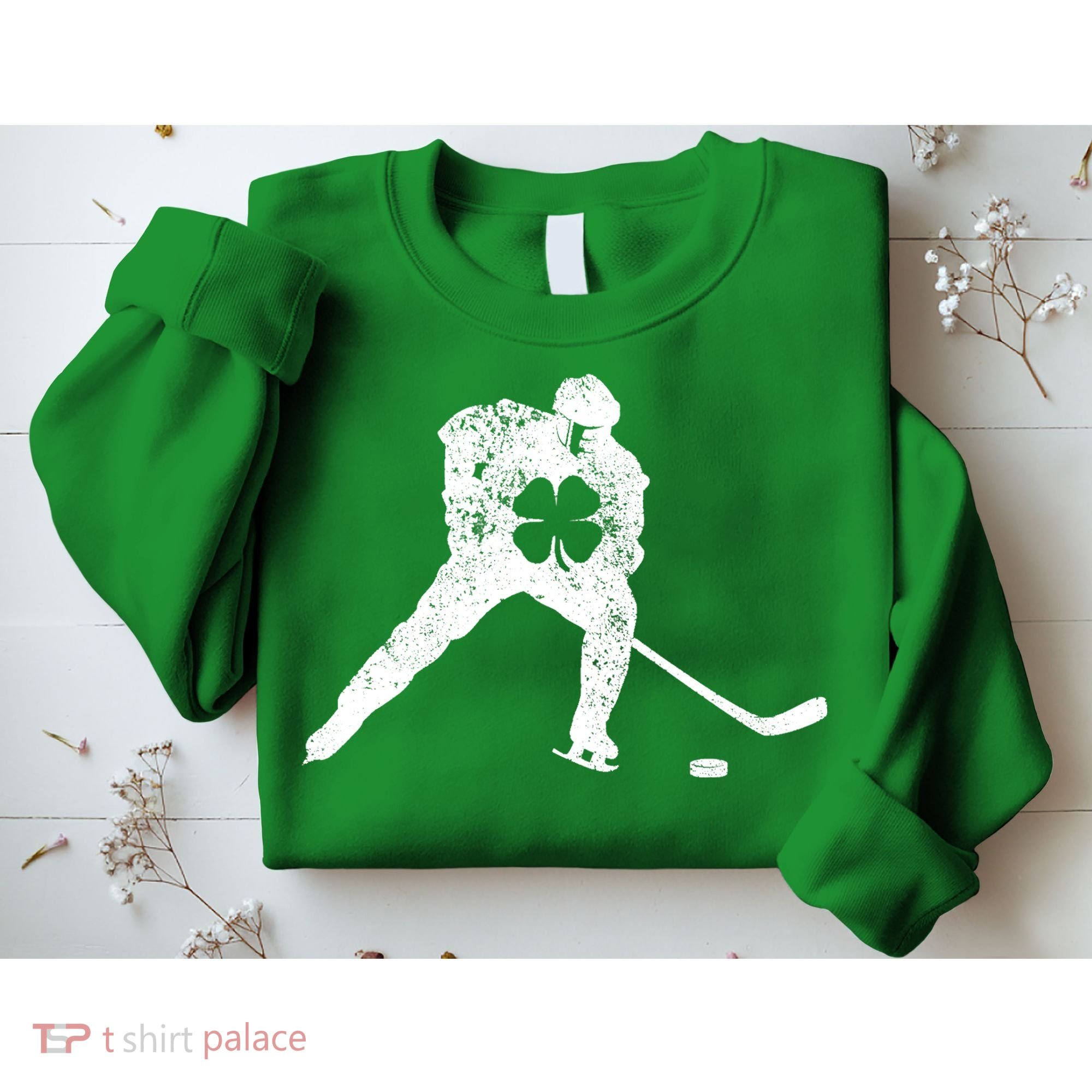 Hockey Shamrock St. Patrick's Day Saint Paddy's Irish Boy Sweatshirt