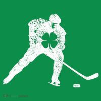 Hockey Shamrock St. Patrick's Day Saint Paddy's Irish Boy Button thumb 1
