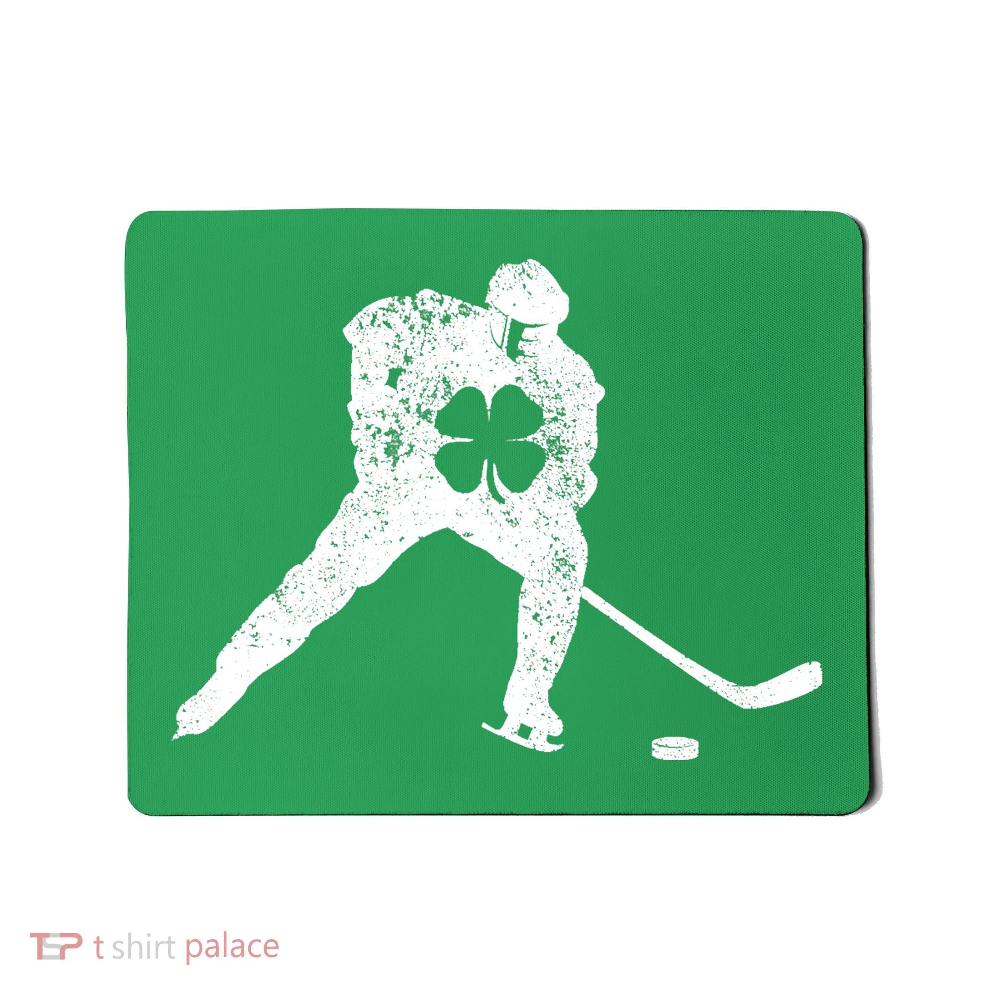 Hockey Shamrock St. Patrick's Day Saint Paddy's Irish Boy Mousepad