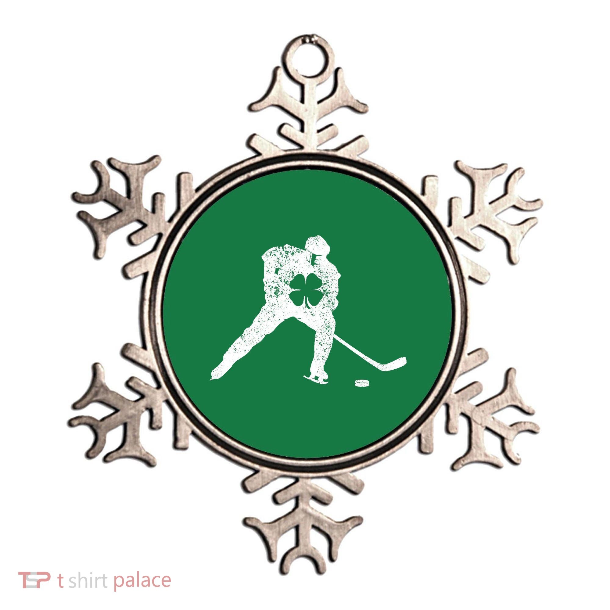 Hockey Shamrock St. Patrick's Day Saint Paddy's Irish Boy Ornament