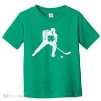 Hockey Shamrock St. Patrick's Day Saint Paddy's Irish Boy Toddler T-Shirt thumb 0