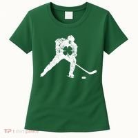 Hockey Shamrock St. Patrick's Day Saint Paddy's Irish Boy Women's T-Shirt thumb 0