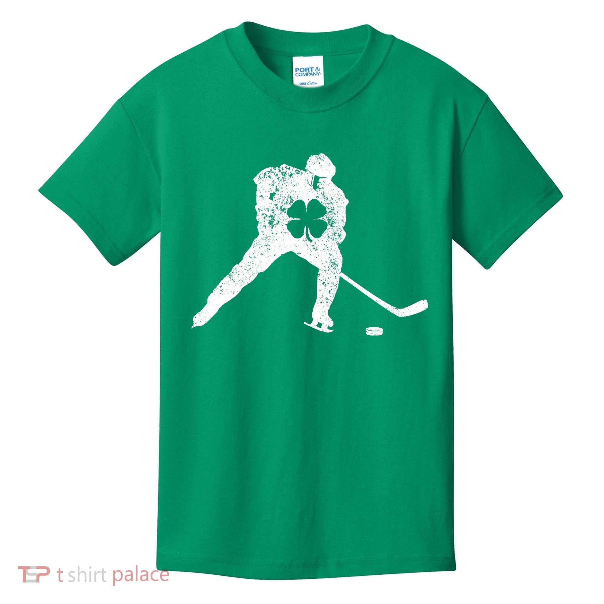 Hockey Shamrock St. Patrick's Day Saint Paddy's Irish Boy Kids T-Shirt