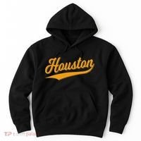 Houston Sports Script Cursive Classic Texas Flag Swoosh Hoodie thumb 0