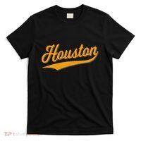 Houston Sports Script Cursive Classic Texas Flag Swoosh T-Shirt thumb 0