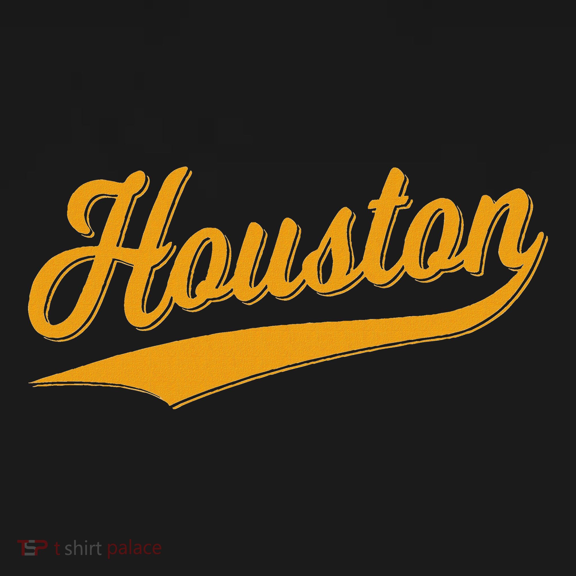 Houston Sports Script Cursive Classic Texas Flag Swoosh Polo
