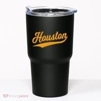 Houston Sports Script Cursive Classic Texas Flag Swoosh Tumbler thumb 0