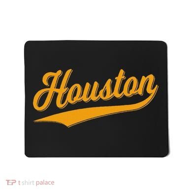 Houston Sports Script Cursive Classic Texas Flag Swoosh Mousepad