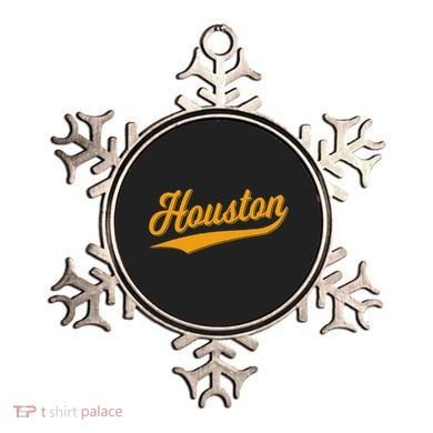 Houston Sports Script Cursive Classic Texas Flag Swoosh Ornament
