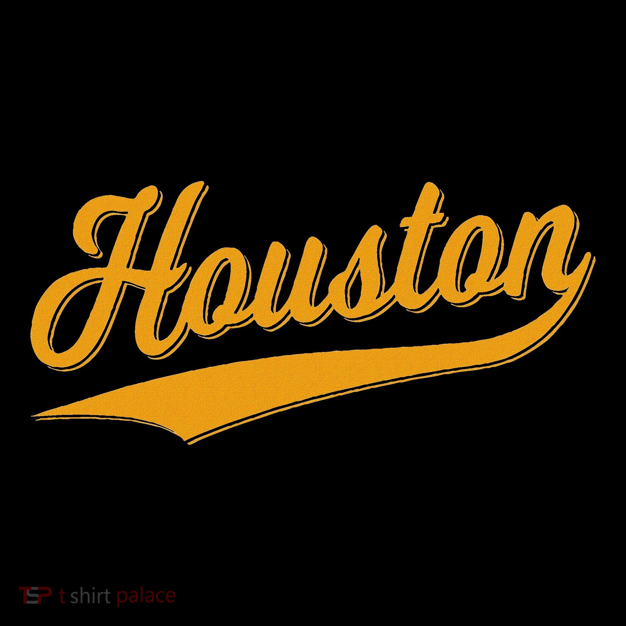 Houston Sports Script Cursive Classic Texas Flag Swoosh Ornament