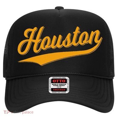 Houston Sports Script Cursive Classic Texas Flag Swoosh Hat