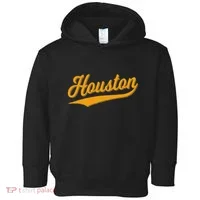 Houston Sports Script Cursive Classic Texas Flag Swoosh Toddler Hoodie thumb 0