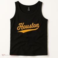 Houston Sports Script Cursive Classic Texas Flag Swoosh Tank Top thumb 2