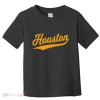 Houston Sports Script Cursive Classic Texas Flag Swoosh Toddler T-Shirt thumb 0
