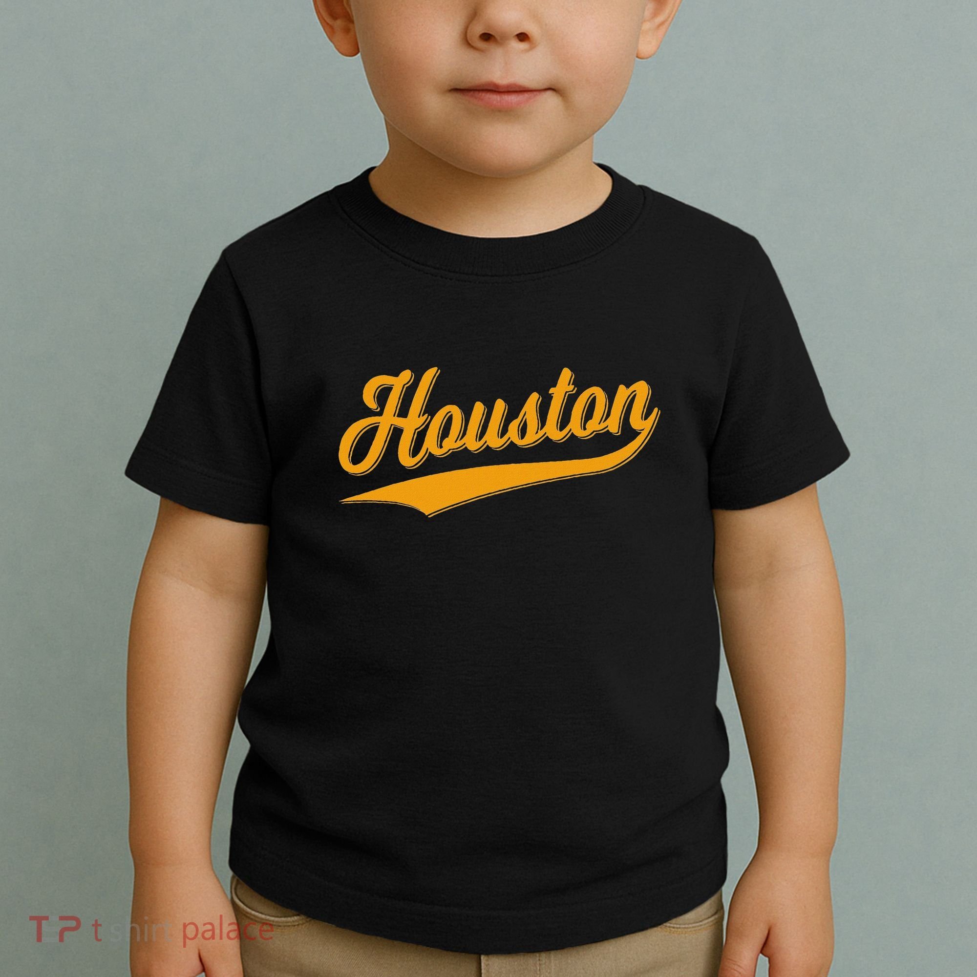 Houston Sports Script Cursive Classic Texas Flag Swoosh Toddler T-Shirt