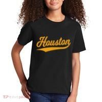 Houston Sports Script Cursive Classic Texas Flag Swoosh Kids T-Shirt thumb 2